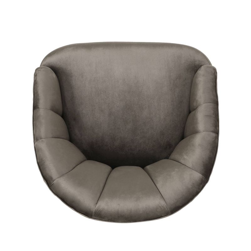 Condit Modern Glam Channel Stitch Velvet Club Chair - Christopher Knight Home, 4 of 8