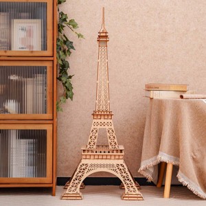 Robotime 3D Puzzles Eiffel Tower Plus Building Model Kits Gift for Teens Adult, Multicolored, 16.77"*39.21"*17.56" - 1 of 4