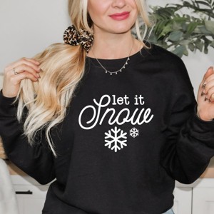Simply Sage Market Let It Snow Snowflake Sweatshirt - XL - Midnight - 1 of 4