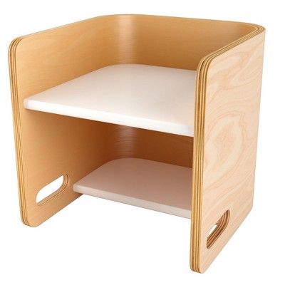 ECR4Kids Bentwood Multipurpose Cube Chair, Booster Seat, Activity Table, 3-in-1 Kids Furniture