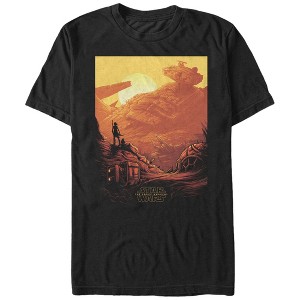 Men's Star Wars The Force Awakens Rey Jakku Sunset T-Shirt - 1 of 4
