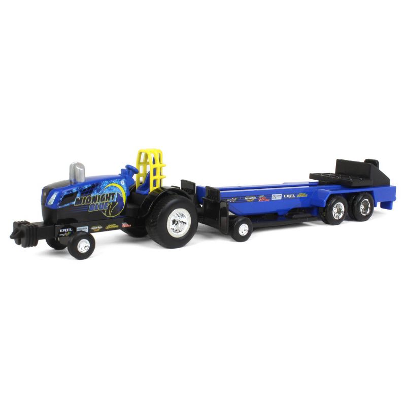 1/64 New Holland "Midnight Blue" Pulling Tractor with Pulling Sled, 37940-2, 1 of 7