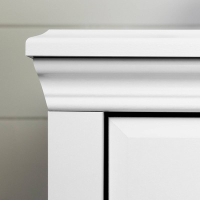 White Nursery Combo Dresser with Soft Close Drawer