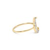 10K Yellow Gold 1/10 Cttw Diamond Crescent Moon Ring - 2 of 4