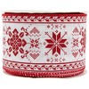 Northlight Red and White Knit Pattern Wired Craft Christmas Ribbon 2.5" x 10 Yards - image 4 of 4