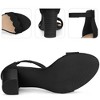 Perphy Women's Scalloped Chunky Heels Ankle Strap Sandals - 4 of 4