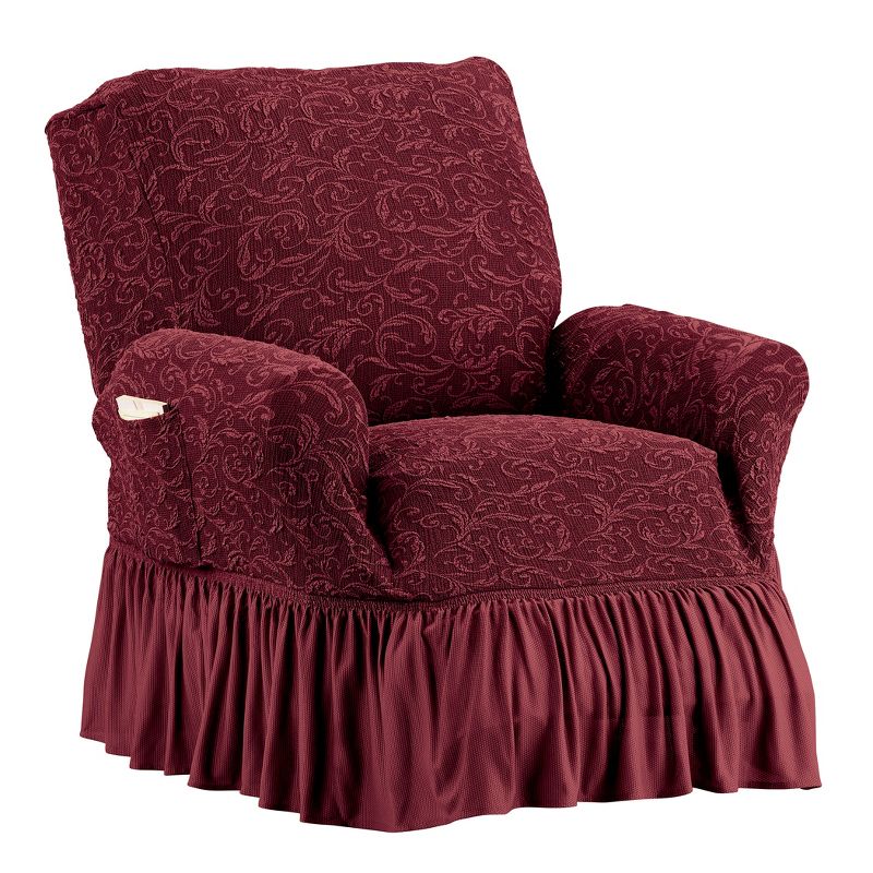 Collections Etc Jacquard Ruffled Slipcover, 1 of 5