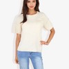 Anna-Kaci Women's Short Sleeve Waffle Knit Top with Chest Pocket for Daily Wear - 3 of 4