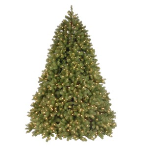 National Tree Company Pre-lit Feel Real Downswept Douglas Fir Artificial Christmas Tree with Dual Color LED Lights - 1 of 3