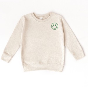 The Juniper Shop Embroidered Smiley Face Outline Toddler Sweatshirt - 1 of 3
