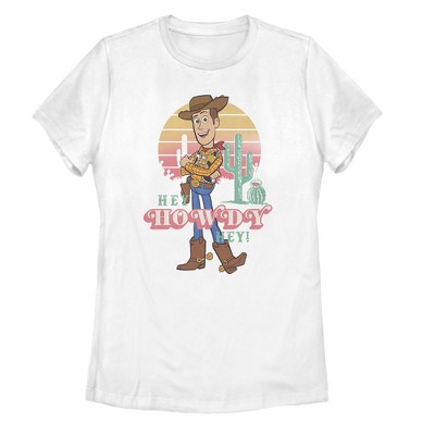 Women's Toy Story Hey Woody T-shirt - White - Small : Target