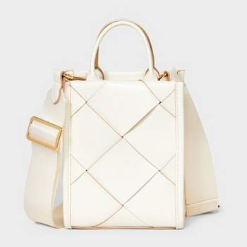 Mini Boxy Tote Handbag - A New Day™ Off-White