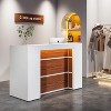 Tribesigns 63 Inches LED Lights Reception Desk - 3 of 4