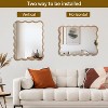 KTMBDW Curved Wood Frame Accent Mirror, Farmhouse French Country Decorative Wall Mirror - 4 of 4