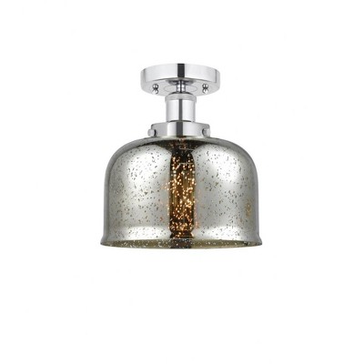 Bell - 1 Light Semi-Flush Mount In Industrial Style-8.25 Inches Tall and 6.5 Inches Wide