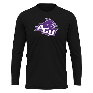 Abilene Christian University Adult Sport Long Sleeve Shirt Primary Logo, Black - 1 of 4