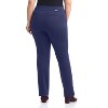 Rekucci Plus Size Comfort Knit Straight Leg Pants for Curvy Women with Tummy Control - 3 of 4