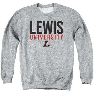 Lewis University Official Stacked Adult Crewneck Sweatshirt - 1 of 4