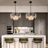 PAKOKULA 5-Light Black starburst Creative Chandelier with Round Crystal shade for Kitchen Island - 2 of 4
