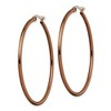 Chisel Stainless Steel Polished Brown IP-plated 48mm Diameter 2mm Hoop Earrings - 4 of 4