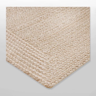 2&#39;6&#34;x4&#39;2&#34; Natural Woven Rectangular Braided Outdoor Accent Rug Heathered Cream - Threshold&#8482;_0