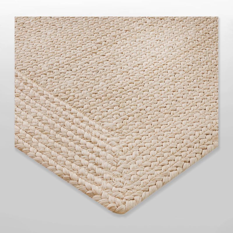 2&#39;x3&#39; Natural Woven Rectangular Braided Outdoor Accent Rug Heathered Cream - Threshold&#8482;, 6 of 7