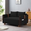 LOVMOR Convertible Comfortable Sleeper Velvet Sofa Couch with Storage for for Living Room Bedroom Sofabed - 2 of 4