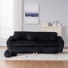 TiramisuBest Modern 84" White Corduroy Sectional Sofa Couch, Upholstered Loveseat for Living Room, Apartment, Bedroom, and Home Office - 3 of 4