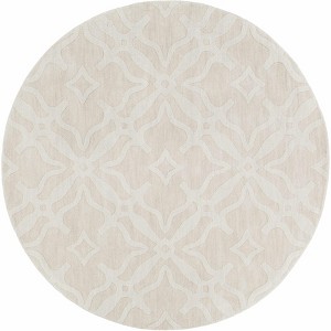 Hauteloom Fyffe Embossed Beige Wool Area Rug - 1 of 4