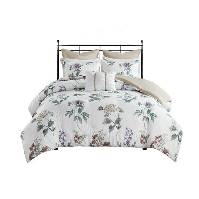 Blush Floral 7-Piece Microfiber King Bedspread Set