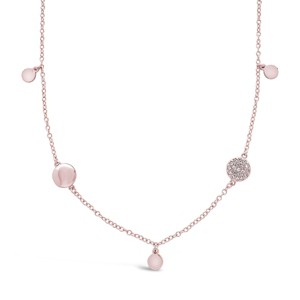 SHINE by Sterling Forever Long CZ Disk Station Necklace - 1 of 3