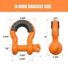 Recovery Gear Kit Including 10 Ton Snatch Block Pulley with Winch Line Dampener, 3/4" d Ring Shackles, 3" x 20' Tow Strap , 3" X8' Tree Saver Strap - 3 of 4