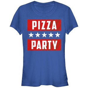 Juniors Womens Lost Gods Pizza Party T-Shirt - 1 of 3