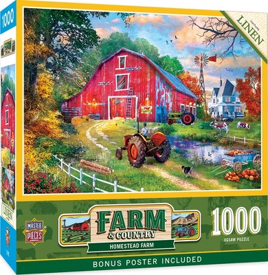 Masterpieces 1000 Piece Jigsaw Puzzle - Homestead Farm - 19.25"x26.75 ...