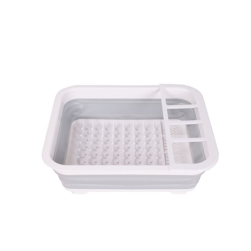 J&V TEXTILES Collapsible Dish Drying Rack - Popup for Easy Storage, Drain Water Directly into The Sink, 3 of 9