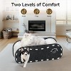 FUKUMARU Cat Beds for Indoor Cats, Large Cat Cave for Multi-Pet Up to 22Lbs, Foldable Cat House with Fluffy Ball Hanging - 2 of 3
