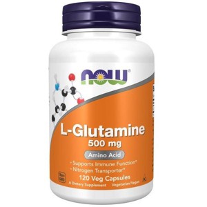 Glutamine 500mg by Now Foods  -  120 VegCaps - 1 of 3