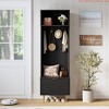 3-in-1 74-inch Hall Tree w/ Bench and Storage, Entryway Coat Rack w/Shoe Bench, Featuring 4 Gold Hooks and Metal Legs - 4 of 4