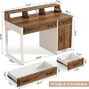 Tribesigns Modern Computer Desk with Drawers & Hutch, Executive Desk with Storage Door Cabinet and Monitor Stand for Home Office - 3 of 4