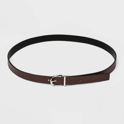 Women's Reversible Belt - A New Day™ Black/Brown XS