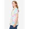 Woman Within Perfect Printed Short-Sleeve V-Neck Tee - 4 of 4