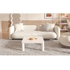 Farmhouse Coffee Table for Living Room,Square Wood Center Table,Easy Assembly, Rustic Modern Sofa Table for Home Office, Sturdy Hardwood Coffee Table - 4 of 4