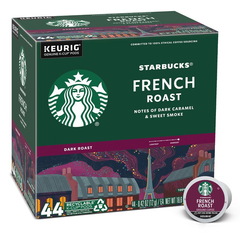 Starbucks Dark Roast K-Cup Coffee Pods French Roast for Keurig Brewers, 1 of 8