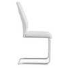 Gulches Modern Dining Chairs Set of 4, White PU Leather Upholstered Chairs with Metal Legs, Thickened Cushion/Backrest, Anti-Slip Footpads - 2 of 4