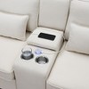 NicBex Couches for Living Room 114.2" Modern Linen Fabric Sofa Couch with 2 Cupholders, and 2 USB Ports Wired or Wirelessly Charged, 4 Pillows - 2 of 4