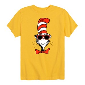 Boys' - Dr. Seuss - Cat in The Hat Wearing Sunglasses Short Sleeve Graphic T-Shirt - 1 of 4