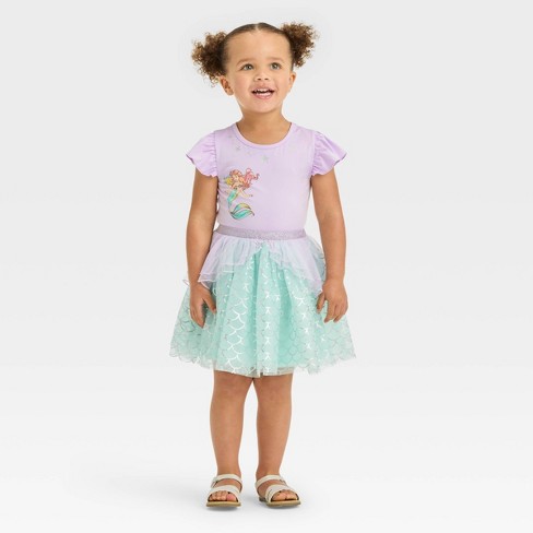 Disney Princesses Toddler Girl Short Sleeve Tutu Dress, Sizes 12M-5T 