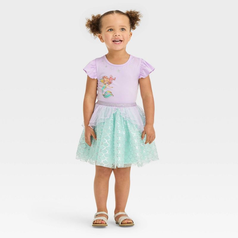 Toddler Girls&#39; Disney The Little Mermaid Tutu Dress - Purple, 1 of 6