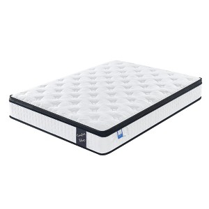 Grungis 12 Inch Twin Bed Mattress with 7-Zoned Memory Foam Knitted Cover for Bedroom - 1 of 4