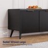 Sevobal Decorative Storage Cabinets TV Stand, Mid-Century Modern Four Door Cabinet Storage for Living Room Bedroom, Black 59.1*13.8*17.7 - 4 of 4
